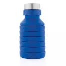 Sticla de apa sport, 550 ml, fara scurgeri, 24.3xø7.1 cm, Everestus, 20SEP0266, Silicon, Aluminiu, Albastru