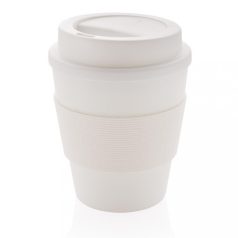   Cana de cafea 350 ml, capac insurubabil, Everestus, 20IAN365, Polipropilena, Silicon, Alb