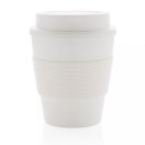 Cana de cafea 350 ml, capac insurubabil, Everestus, 20IAN365, Polipropilena, Silicon, Alb