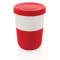 Cana de cafea 380 ml, fara melamina, Everestus, 20IAN355, Plastic, Silicon, Rosu
