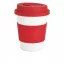 Cana de cafea 350 ml, ecologica, Everestus, EA, pla, silicon, rosu