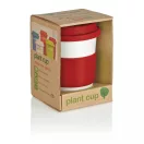 Cana de cafea 350 ml, ecologica, Everestus, EA, pla, silicon, rosu