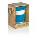 Cana de cafea 350 ml, ecologica, Everestus, EA, pla, silicon, albastru