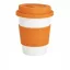 Cana de cafea 350 ml, ecologica, Everestus, EA, pla, silicon, portocaliu