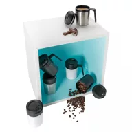   Cana coffee to go 160 ml, perete dublu, XD, CE01, polipropilena, otel inoxidabil, alb
