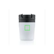   Cana coffee to go 160 ml, perete dublu, XD, CE01, polipropilena, otel inoxidabil, alb