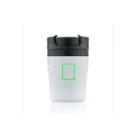   Cana coffee to go 160 ml, perete dublu, XD, CE01, polipropilena, otel inoxidabil, alb