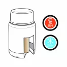 Termos pentru alimente 500 ml, perete dublu, termoizolant, Swiss Peak, EE, otel inoxidabil, negru
