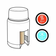   Termos pentru alimente 500 ml, perete dublu, termoizolant, Swiss Peak, EE, otel inoxidabil, negru
