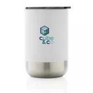   Cana de voiaj, Everestus, 18SEP3163, 360 ml, 8.4x8x12.4x Ø8 cm, Otel, Alb