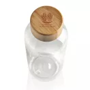 Sticla de apa sport, Everestus, 18SEP3025, 660 ml, 7.4x7.4x20.6x Ø7.4 cm, Rpet, Bambus, Transparent