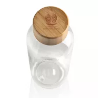   Sticla de apa sport, Everestus, 18SEP3025, 660 ml, 7.4x7.4x20.6x Ø7.4 cm, Rpet, Bambus, Transparent