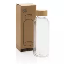 Sticla de apa sport, Everestus, 18SEP3025, 660 ml, 7.4x7.4x20.6x Ø7.4 cm, Rpet, Bambus, Transparent