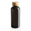 Sticla de apa sport, Everestus, 18SEP3023, 660 ml, 7.4x7.4x20.6x Ø7.4 cm, Rpet, Bambus, Negru