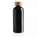 Sticla de apa sport, Everestus, 18SEP3023, 660 ml, 7.4x7.4x20.6x Ø7.4 cm, Rpet, Bambus, Negru