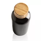 Sticla de apa sport, Everestus, 18SEP3023, 660 ml, 7.4x7.4x20.6x Ø7.4 cm, Rpet, Bambus, Negru