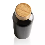   Sticla de apa sport, Everestus, 18SEP3023, 660 ml, 7.4x7.4x20.6x Ø7.4 cm, Rpet, Bambus, Negru