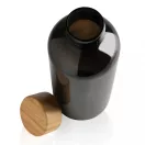 Sticla de apa sport, Everestus, 18SEP3023, 660 ml, 7.4x7.4x20.6x Ø7.4 cm, Rpet, Bambus, Negru