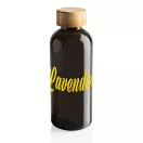 Sticla de apa sport, Everestus, 18SEP3023, 660 ml, 7.4x7.4x20.6x Ø7.4 cm, Rpet, Bambus, Negru