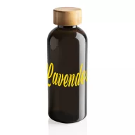   Sticla de apa sport, Everestus, 18SEP3023, 660 ml, 7.4x7.4x20.6x Ø7.4 cm, Rpet, Bambus, Negru