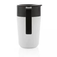   Cana de voiaj, Everestus, 18SEP3121, 480 ml, 12.8x8.8x15.2x Ø8.8 cm, Polipropilena, Otel, Alb