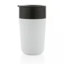 Cana de voiaj, Everestus, 18SEP3121, 480 ml, 12.8x8.8x15.2x Ø8.8 cm, Polipropilena, Otel, Alb