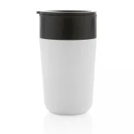  Cana de voiaj, Everestus, 18SEP3121, 480 ml, 12.8x8.8x15.2x Ø8.8 cm, Polipropilena, Otel, Alb