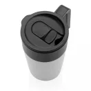 Cana de voiaj, Everestus, 18SEP3121, 480 ml, 12.8x8.8x15.2x Ø8.8 cm, Polipropilena, Otel, Alb