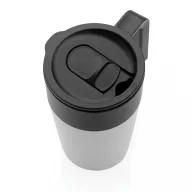   Cana de voiaj, Everestus, 18SEP3121, 480 ml, 12.8x8.8x15.2x Ø8.8 cm, Polipropilena, Otel, Alb