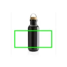 Sticla de apa sport, Everestus, 18SEP3020, 680 ml, 7.5x7.5x22.3x Ø7.5 cm, Rpet, Polipropilena, Negru