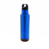   Termos 600 ml, fara scurgeri, cu baza din pluta, Everestus, JU074, otel inoxidabil, albastru