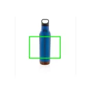 Termos 600 ml, fara scurgeri, cu baza din pluta, Everestus, JU074, otel inoxidabil, albastru