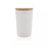   Cana de voiaj, Everestus, 42FEB231153, 300 ml, 12.6xØ8.2 cm, Polipropilena, Bambus, Alb