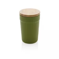   Cana de voiaj, Everestus, 42FEB231151, 300 ml, 12.6xØ8.2 cm, Polipropilena, Bambus, Verde