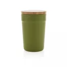 Cana de voiaj, Everestus, 42FEB231151, 300 ml, 12.6xØ8.2 cm, Polipropilena, Bambus, Verde