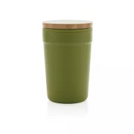   Cana de voiaj, Everestus, 42FEB231151, 300 ml, 12.6xØ8.2 cm, Polipropilena, Bambus, Verde