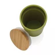   Cana de voiaj, Everestus, 42FEB231151, 300 ml, 12.6xØ8.2 cm, Polipropilena, Bambus, Verde