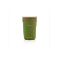   Cana de voiaj, Everestus, 42FEB231151, 300 ml, 12.6xØ8.2 cm, Polipropilena, Bambus, Verde