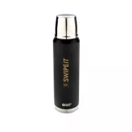 Termos 1 L, Swiss Peak, CR, otel inoxidabil, negru