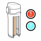 Cana termoizolanta 300 ml, fara scurgeri, perete dublu, Swiss Peak, EE, otel inoxidabil, negru