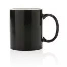 Cana clasica, Everestus, 21OCT0144, 350 ml, 8 x 8 x 9.5 x ø 8 cm, Ceramica, Negru