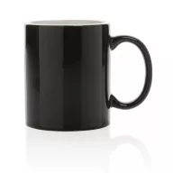   Cana clasica, Everestus, 21OCT0144, 350 ml, 8 x 8 x 9.5 x ø 8 cm, Ceramica, Negru
