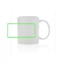 Cana clasica, Everestus, 21OCT0149, 350 ml, 8 x 8 x 9.5 x ø 8 cm, Ceramica, Alb