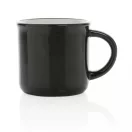 Cana vintage, Everestus, 21OCT0173, 280 ml, 8.6 x 7 x 8.2 x ø 8.6 cm, Ceramica, Negru