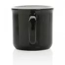 Cana vintage, Everestus, 21OCT0173, 280 ml, 8.6 x 7 x 8.2 x ø 8.6 cm, Ceramica, Negru