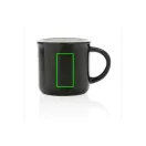 Cana vintage, Everestus, 21OCT0173, 280 ml, 8.6 x 7 x 8.2 x ø 8.6 cm, Ceramica, Negru