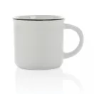 Cana vintage, Everestus, 21OCT0178, 280 ml, 8.6 x 7 x 8.2 x ø 8.6 cm, Ceramica, Alb
