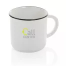 Cana vintage, Everestus, 21OCT0178, 280 ml, 8.6 x 7 x 8.2 x ø 8.6 cm, Ceramica, Alb