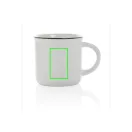 Cana vintage, Everestus, 21OCT0178, 280 ml, 8.6 x 7 x 8.2 x ø 8.6 cm, Ceramica, Alb