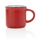 Cana vintage, Everestus, 21OCT0177, 280 ml, 8.6 x 7 x 8.2 x ø 8.6 cm, Ceramica, Rosu